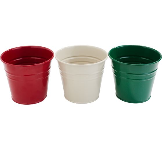 Zinkový květináč, sada 3 kusů