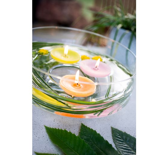 Floating candles rustic "Large", 4 pieces