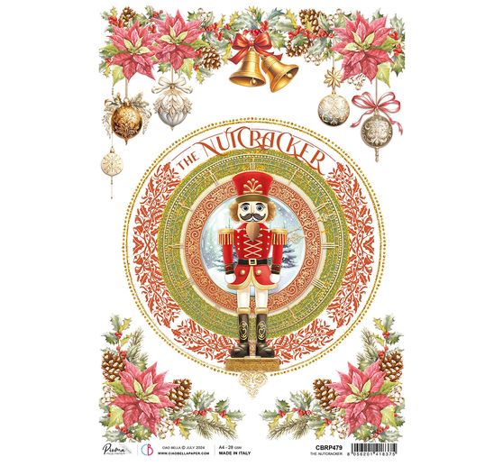 Motif straw silk "Nutcracker"