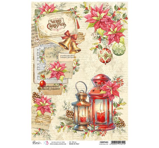 Motif straw silk "Nutcracker - Christmas Eve"