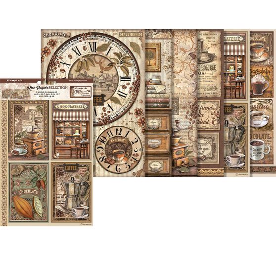 Motif straw silk assortment "Coffee and Chocolate"