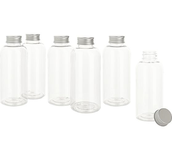 VBS Plastic bottle with screw cap, 6 pcs.