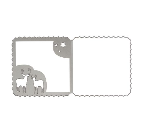 Punching template "Card with reindeer"