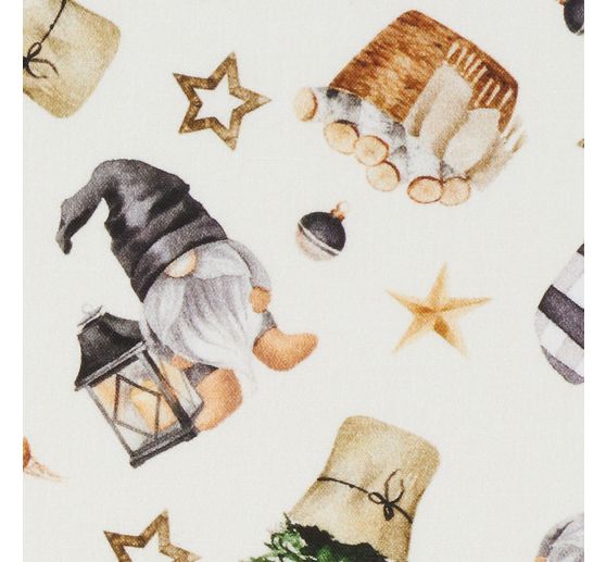 Cotton fabric "Gnome world"