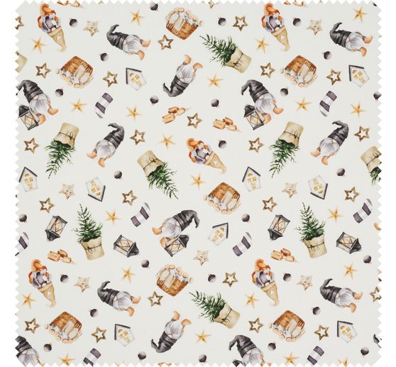 Cotton fabric "Gnome world"