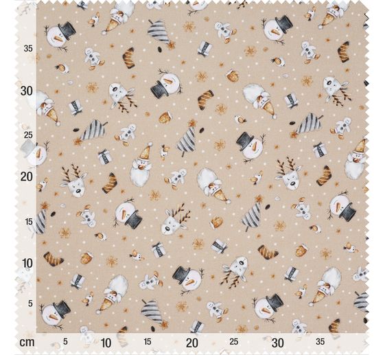 Bavlněná látka "Vánoční motivy"