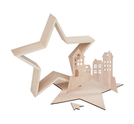 VBS Wooden building kit "Wooden star with house front"