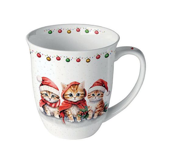 Napkin "Funny Christmas kittens"