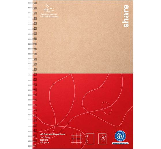 share College pad A5 squared, 100 sheets