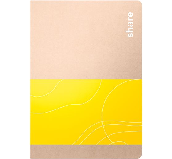 share Notebook A6 lined yellow, 40 sheets
