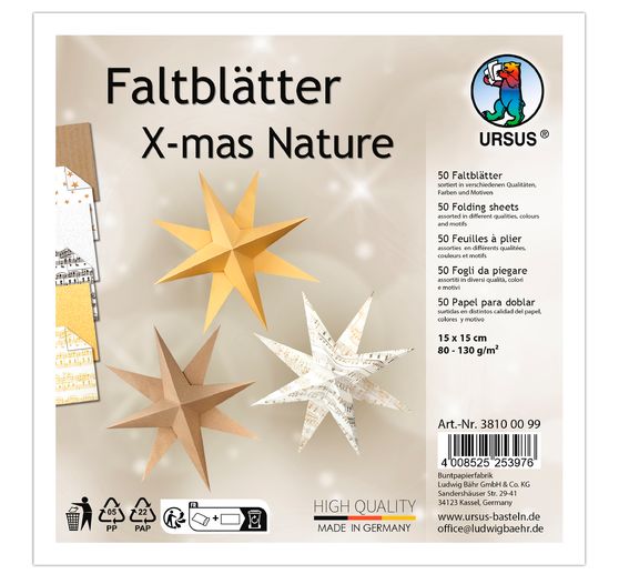 Folding paper "Xmas Nature"