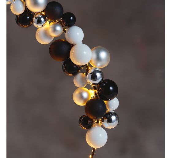 Christmas balls made of glass on wire, 36 pieces, Ø 20 / 25 / 30 mm