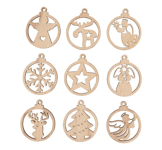 VBS Decoration pendant "Tree baubles" in wooden box