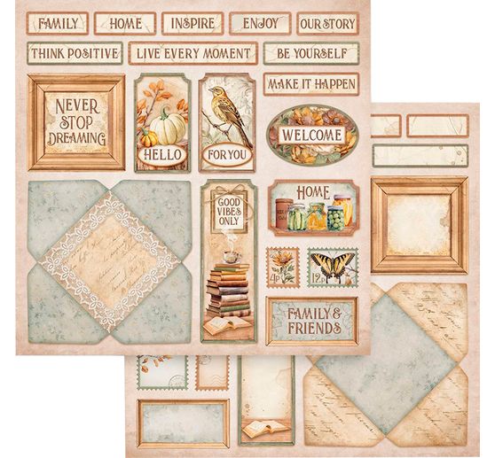 Scrapbook block "Golden Harmony"