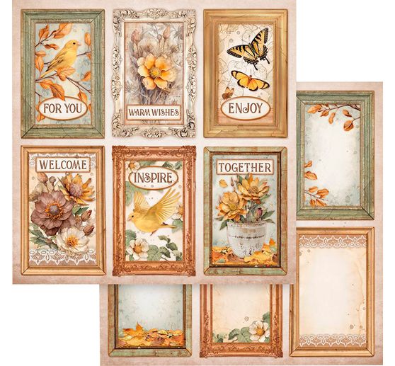 Scrapbook block "Golden Harmony"