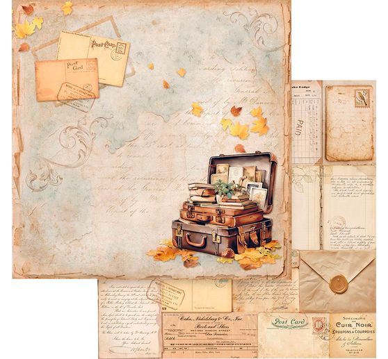 Scrapbook block "Golden Harmony"