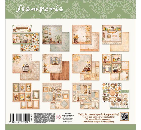 Scrapbook block "Golden Harmony"