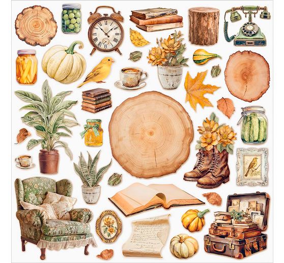 Scrapbook block "Golden Harmony"