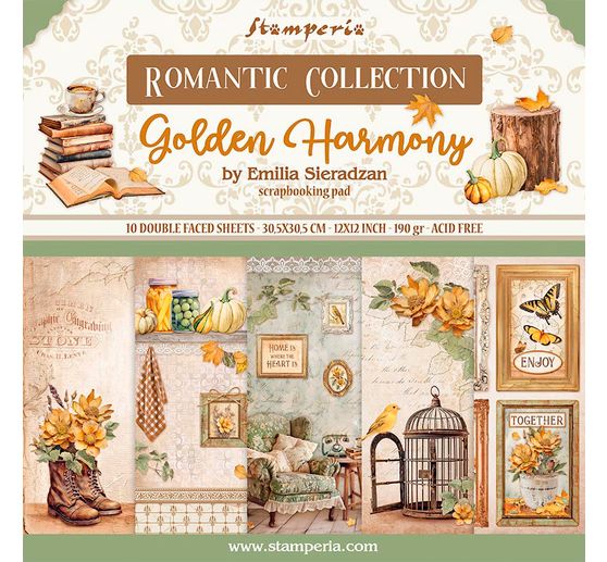 Scrapbook block "Golden Harmony"