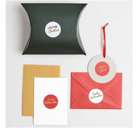 Papírové samolepky "Veselé Vánoce