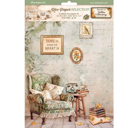 Sortiment slámových hedvábí s motivem "Golden Harmony