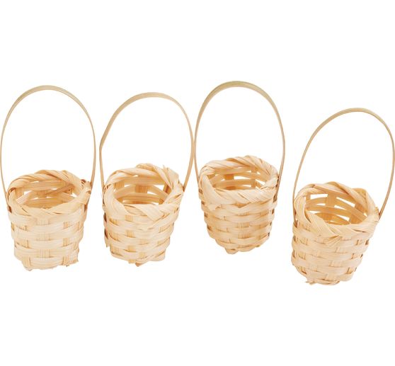 VBS Mini basket "Bamboo", 4 pieces