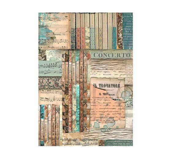 Slámová hedvábí s motivem "Hudba"