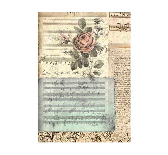 Slámová hedvábí s motivem "Hudba"