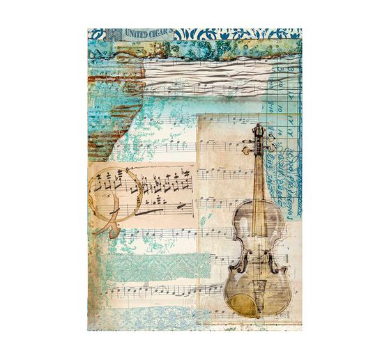 Slámová hedvábí s motivem "Hudba"