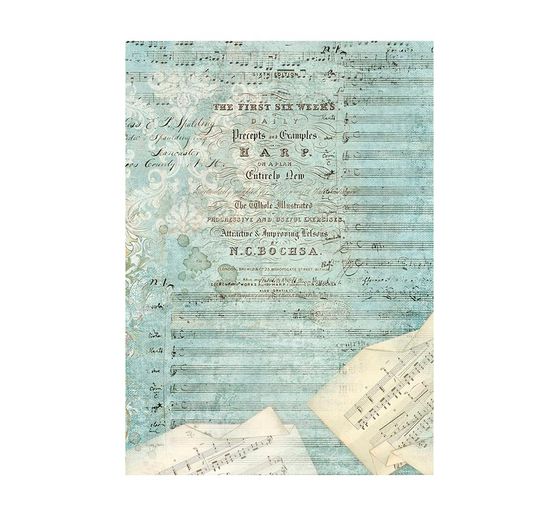 Slámová hedvábí s motivem "Hudba"