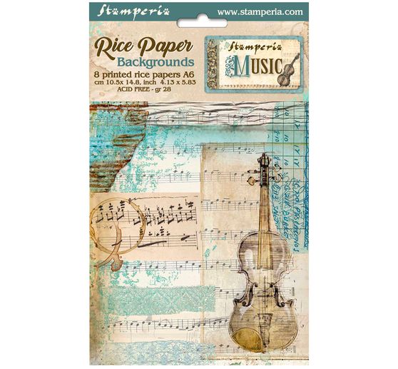 Slámová hedvábí s motivem "Hudba"