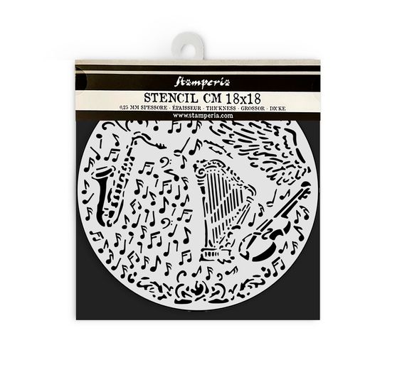 Stencil "Music", Violin and Trumpet