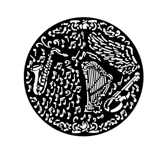 Stencil "Music", Violin and Trumpet