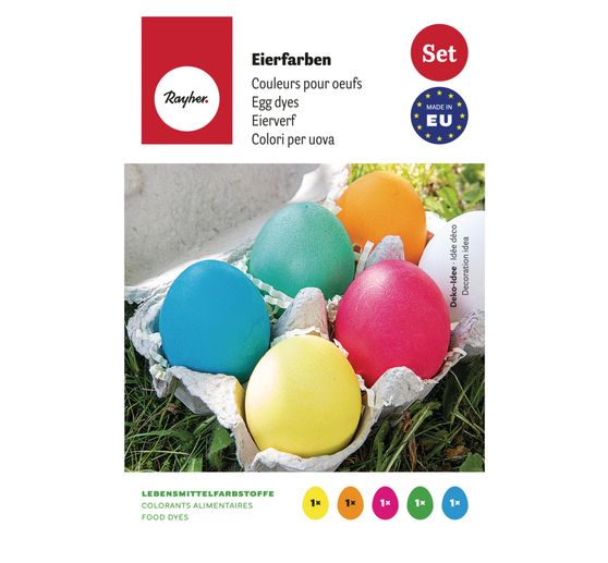 Sada barev na vajíčka s 5 barvami