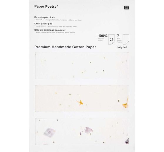 Řemeslný blok "ruční výroba z bavlněného papíru