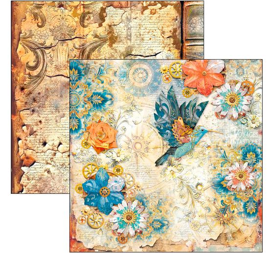 Scrapbook paper "Esprit de Voyage"