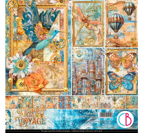 Scrapbook paper "Esprit de Voyage"