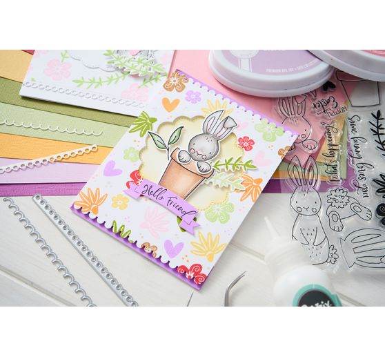 Sizzix Clear Stamps Set by Catherine Pooler "Bunny Bits & Blooms"
