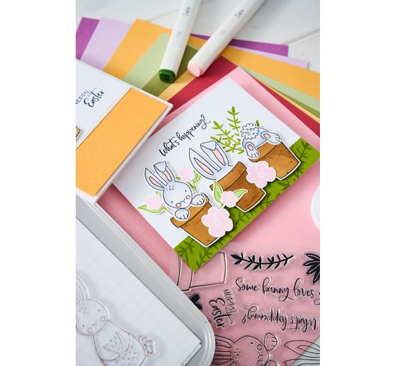 Sizzix Clear Stamps Set by Catherine Pooler "Bunny Bits & Blooms"