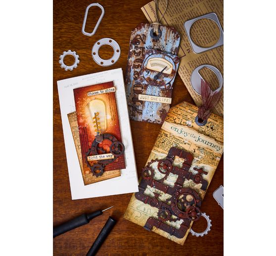 Výseková šablona Sizzix Thinlits "Vault Industrial by Tim Holtz"