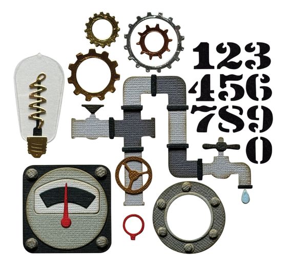 Výseková šablona Sizzix Thinlits "Vault Industrial by Tim Holtz"