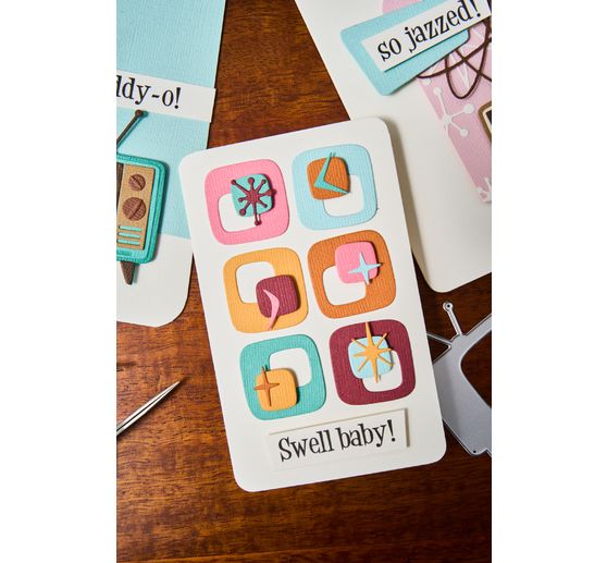 Sizzix Thinlits Punching template "Vault Atomic Retro by Tim Holtz"