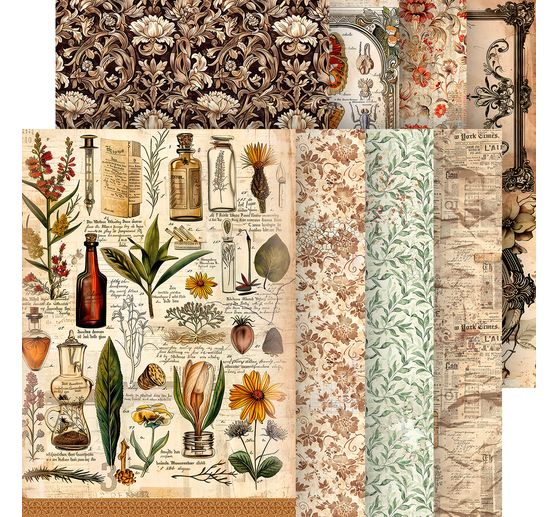 Slámová hedvábí s motivem "Krásy přírody"