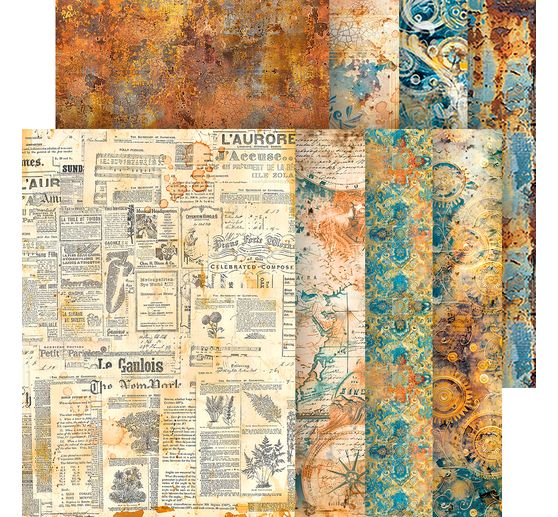 Motif straw silk assortment "Esprit de Voyage"