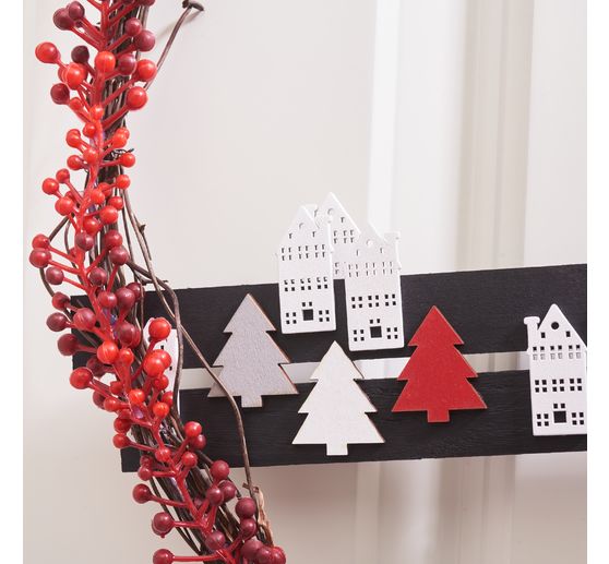 VBS Scatter decorations "Fir & Star", 24 pieces