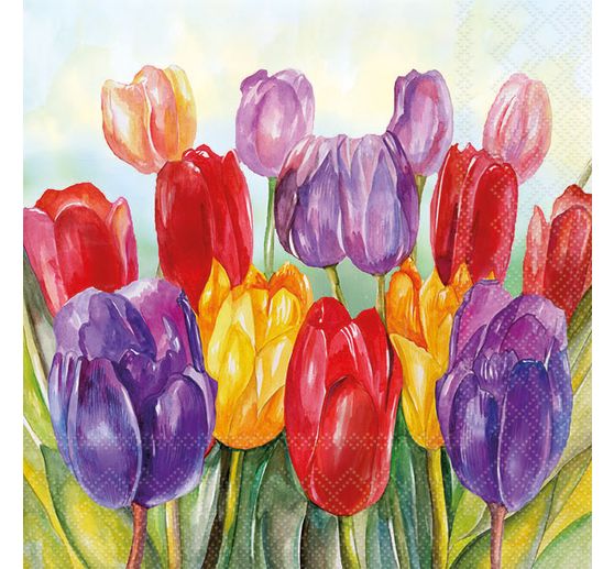 Napkin "Colourful Tulips"