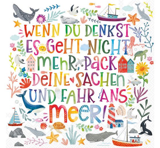 Napkin "Colourful sea"