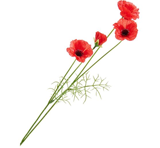 Poppy pick with 4 flowers