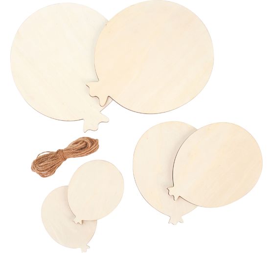 Wooden balloon, set of 6