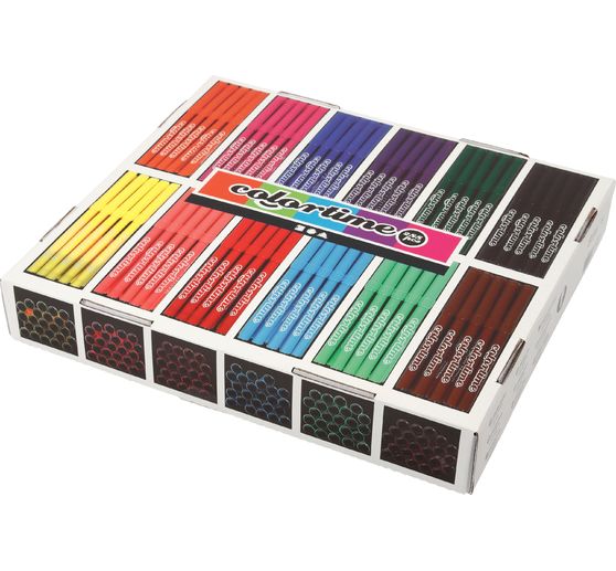 Colortime Markers, assorted, 12 colours, 24 pieces each